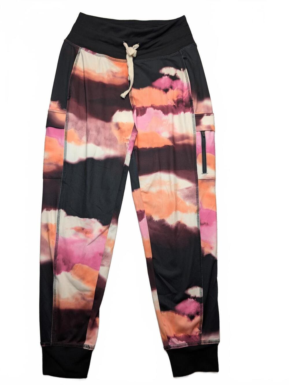 Alpine Design Watercolor Jogger Leggings Zip Pocket Yoga Athleisure Womens XS